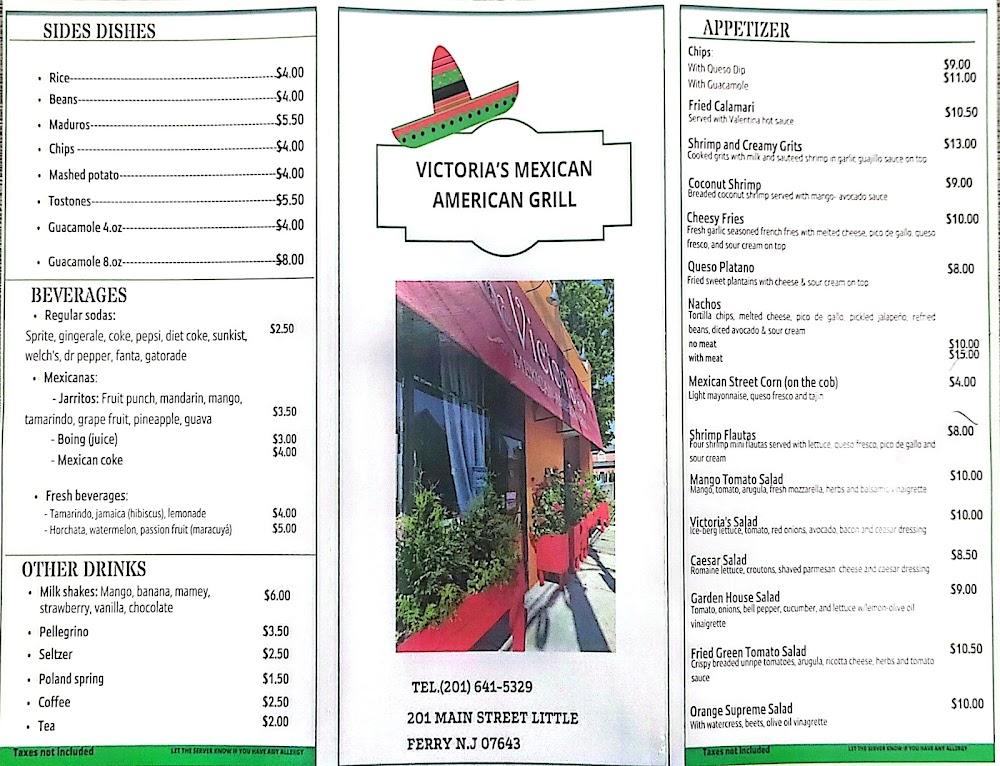 Victoria's Mexican-American Grill Menu image 2